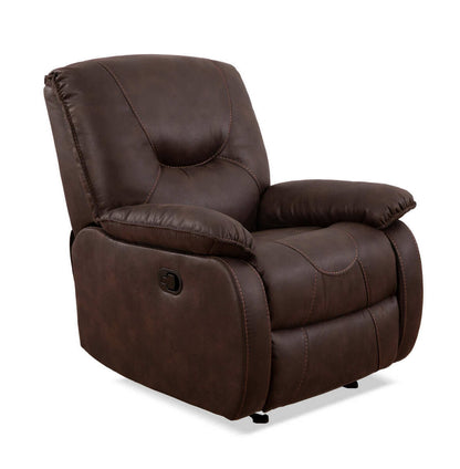 IF 6351 Recliner Brown Elephant Skin Fabric Recliner Chair