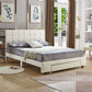 International Furniture Distribution Centre - White PU Bed with a Square Pattern Tufted Headboard and Storage Drawer - IF 5492 - D