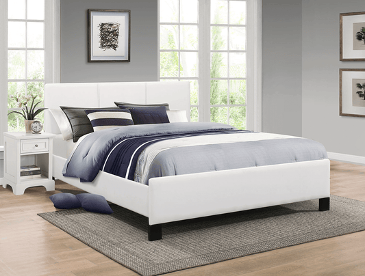 IF 179 White PU Bed with Contrast Stitching