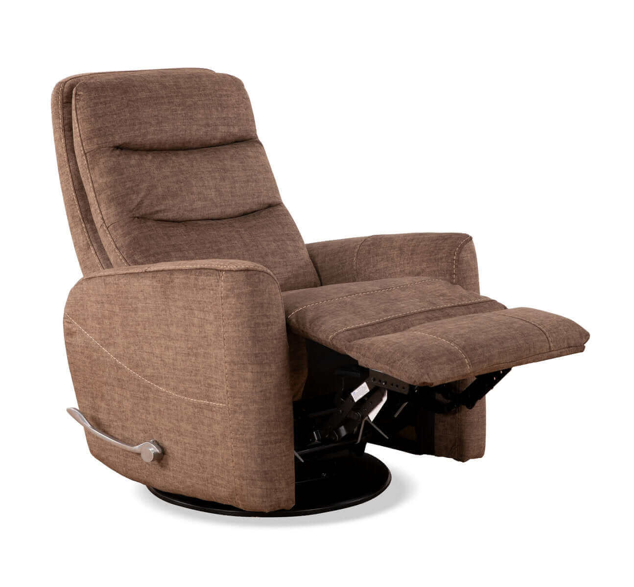 International Furniture Distribution Centre - Chocolate Fabric Manual Recliner Chair with Solid Hardwood Frame - IF 6322