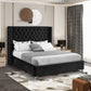 IF 5893 Black Velvet Fabric Bed