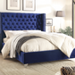 IF 5891 Blue Velvet Fabric Bed