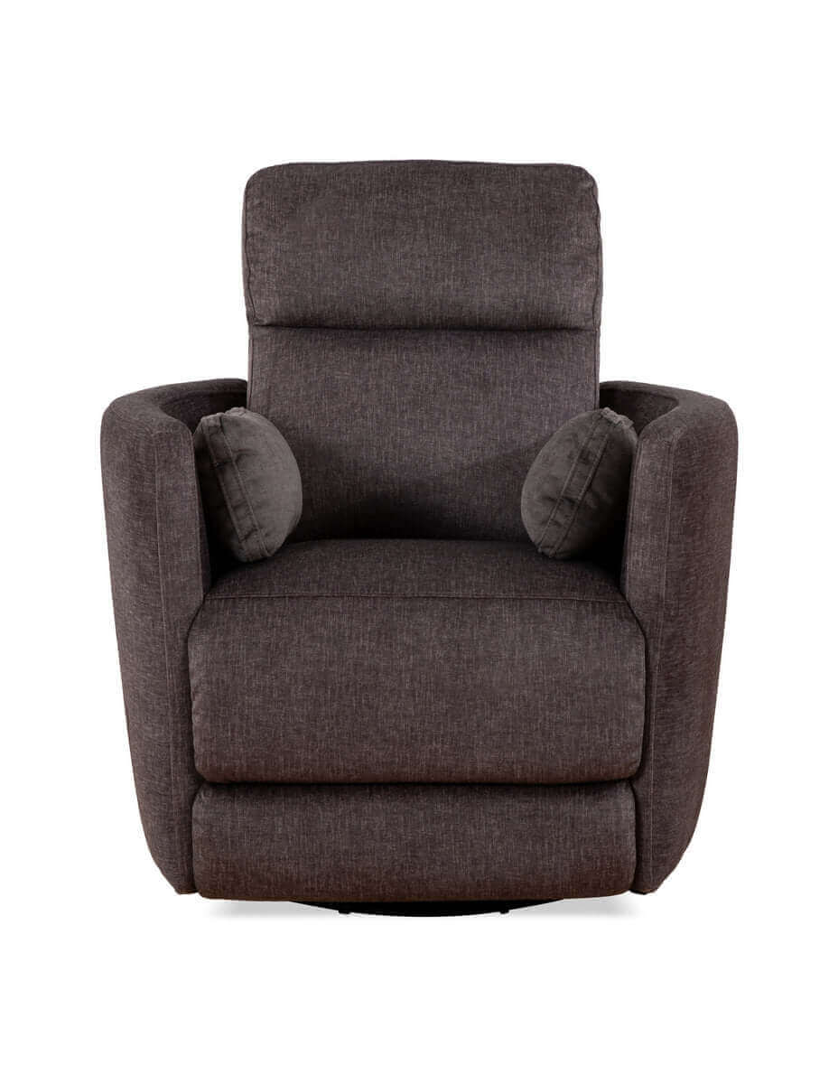 IF 6341-Recliner Gun Metal Fabric Recliner Chair