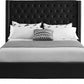 IF 5893 Black Velvet Fabric Bed