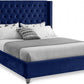 IF 5891 Blue Velvet Fabric Bed