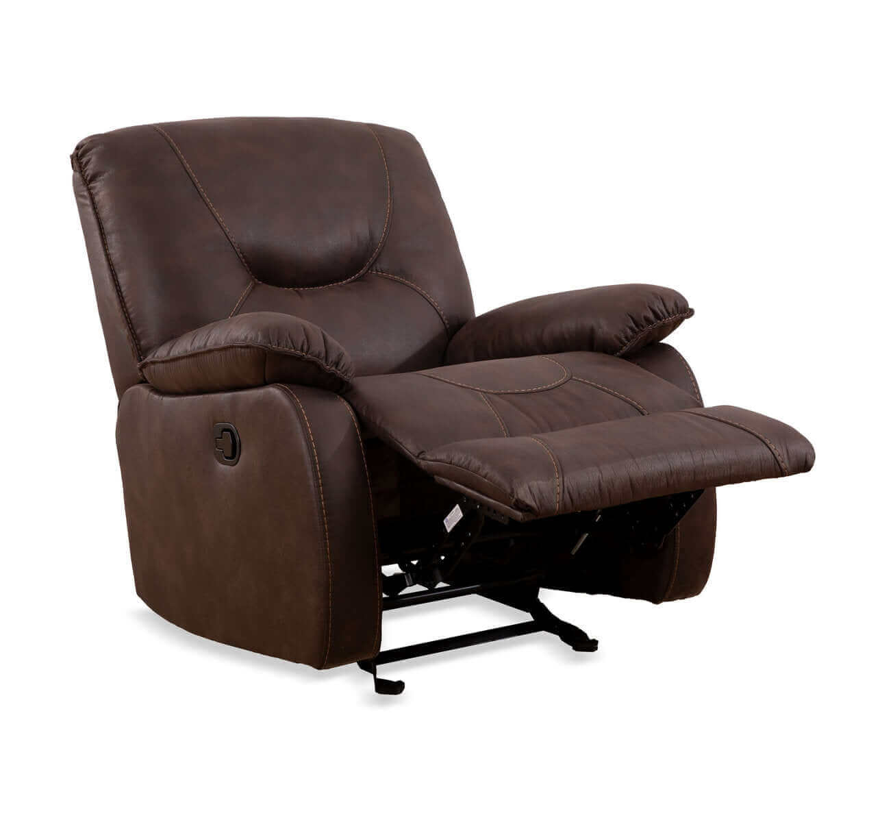 IF 6351 Recliner Brown Elephant Skin Fabric Recliner Chair