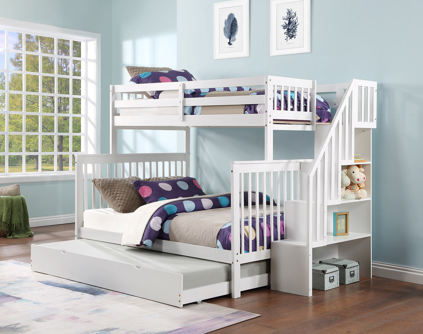 Single/Double Solid Wood Mission Style Bunk Bed