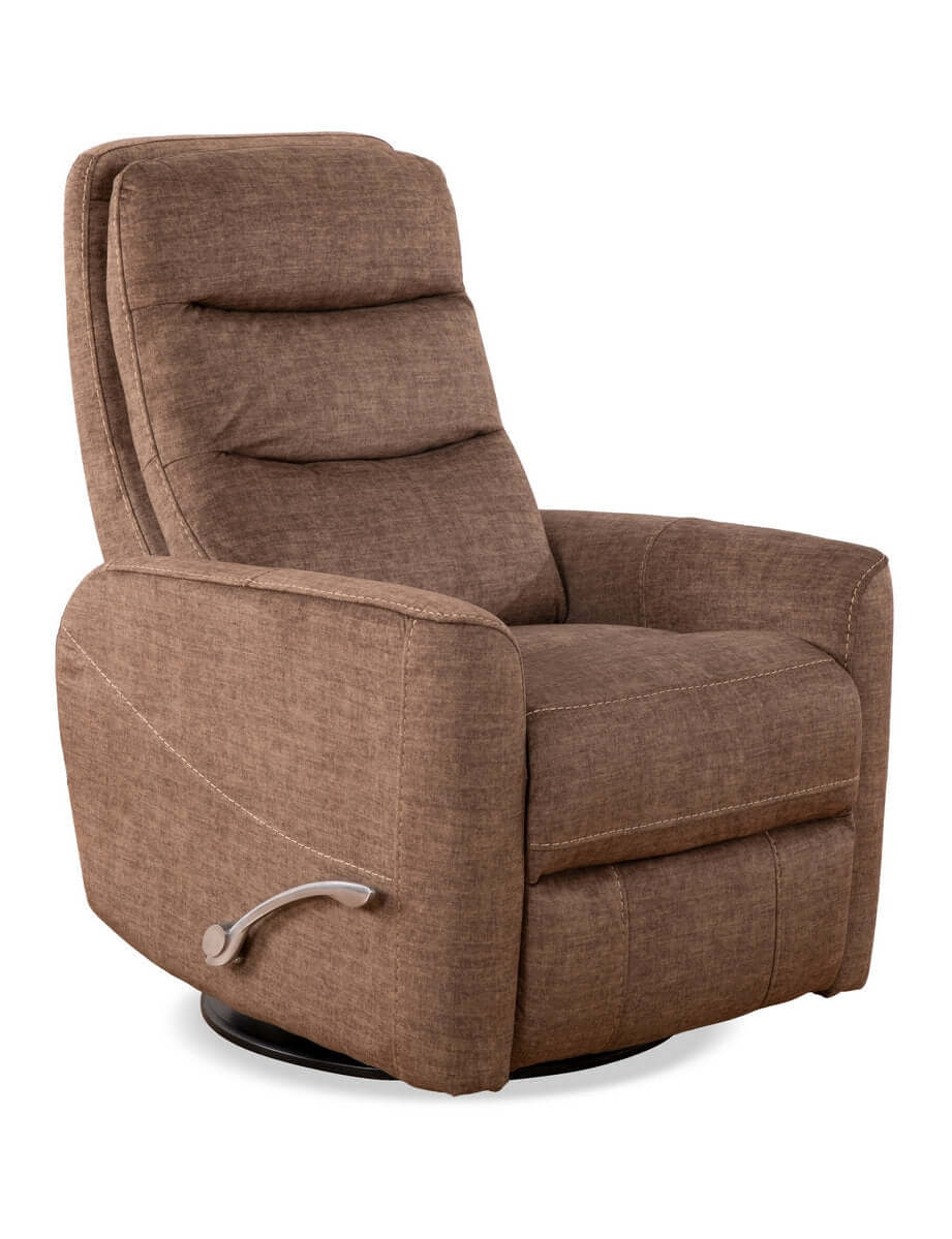 International Furniture Distribution Centre - Chocolate Fabric Manual Recliner Chair with Solid Hardwood Frame - IF 6322