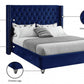 IF 5891 Blue Velvet Fabric Bed