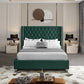 IF 5894 Green Velvet Wing Bed