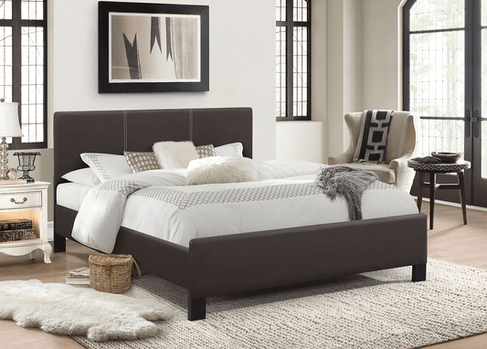 International Furniture Distribution Centre - Espresso PU Bed with Contrast Stitching - IF 173- S