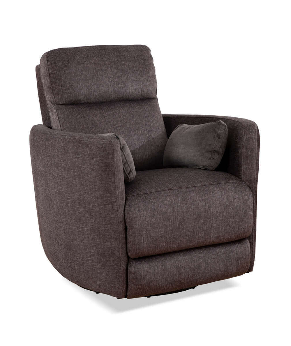 IF 6341-Recliner Gun Metal Fabric Recliner Chair