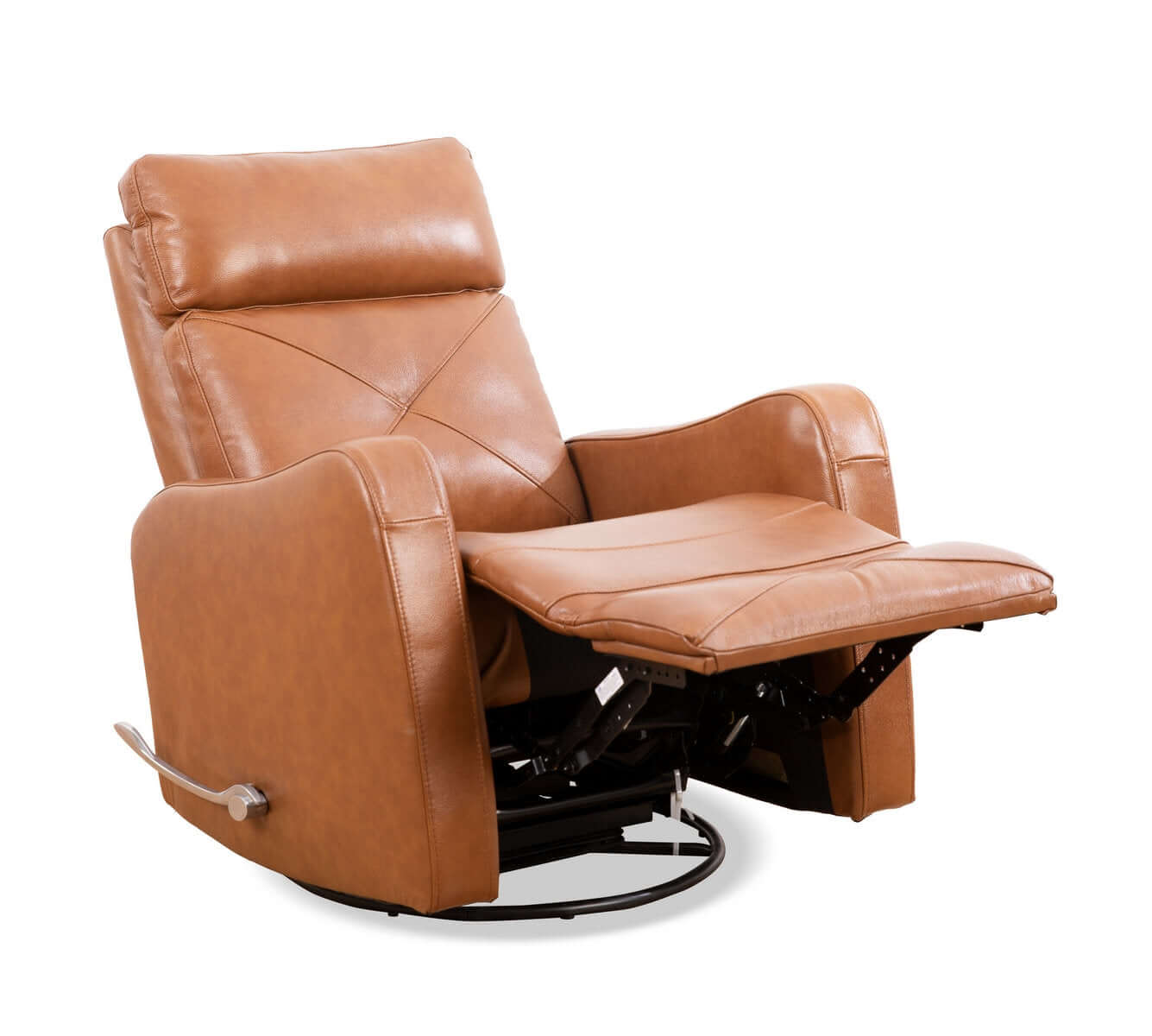 International Furniture Distribution Centre - Brown Leather Manual Recliner Chair with Solid Hardwood Frame - IF 6331