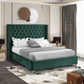 IF 5894 Green Velvet Wing Bed