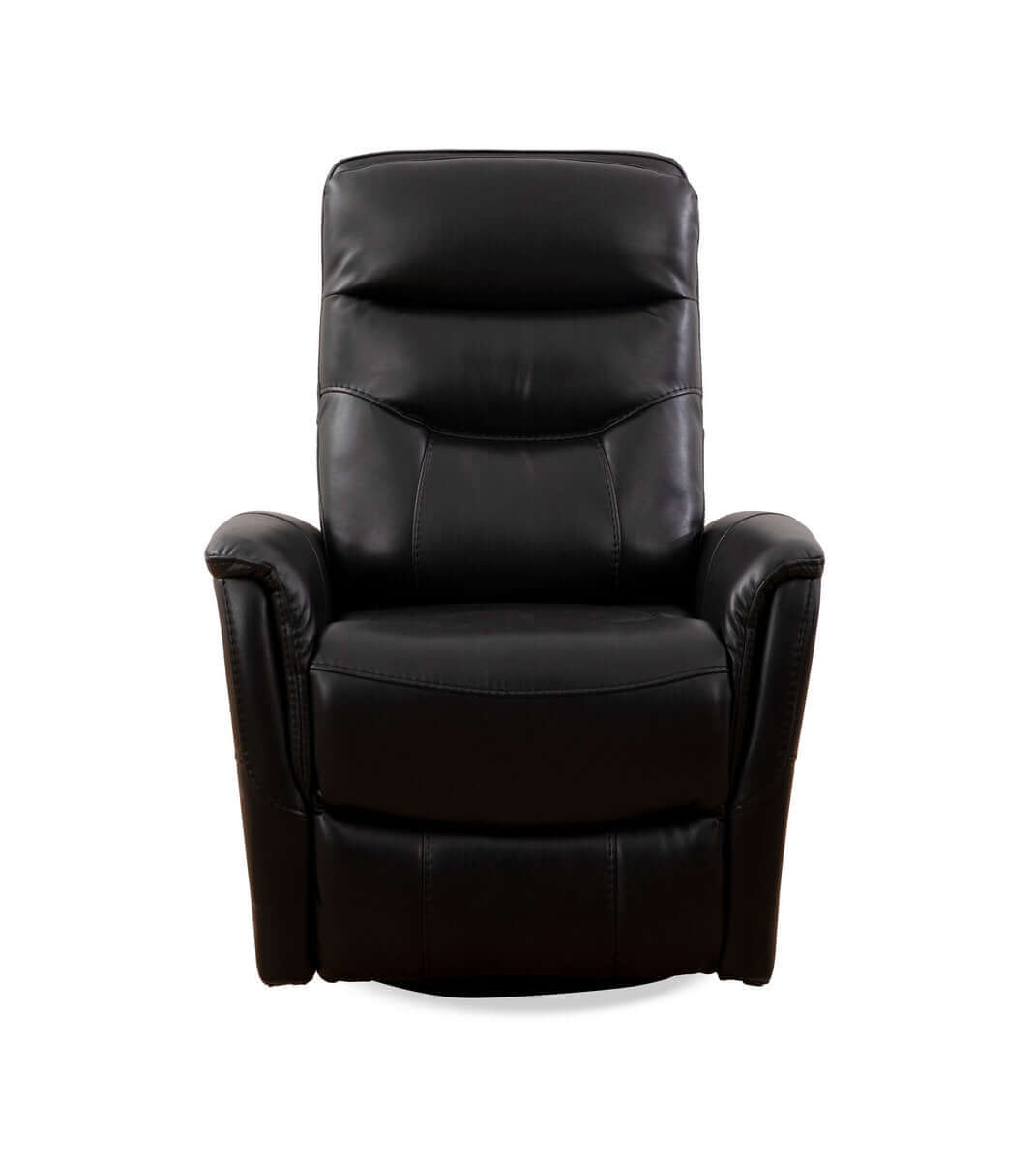 International Furniture Distribution Centre - Black PU Swivel Power Recliner Chair with Solid Hardwood Frame - IF 6300