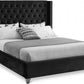 IF 5893 Black Velvet Fabric Bed