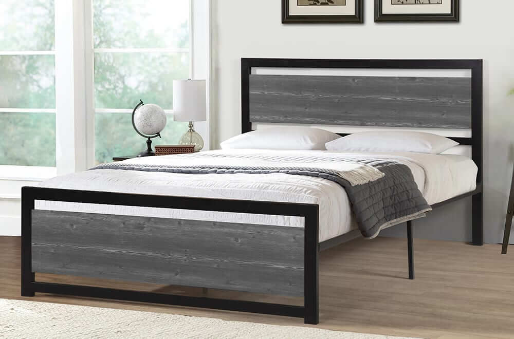Titus Furniture - T2233 Wood and Metal Platform Bed - T2233-S