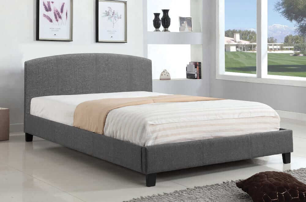 T2355 Grey Linen Platform Bed