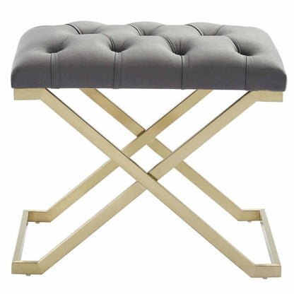 Rada Bench in Grey and Gold, Ivory and Gold or Black and Gold