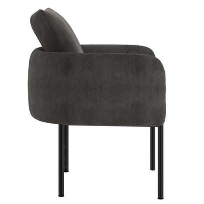 Petrie Accent Chair in Charcoal and Black