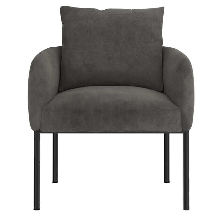 Petrie Accent Chair in Charcoal and Black