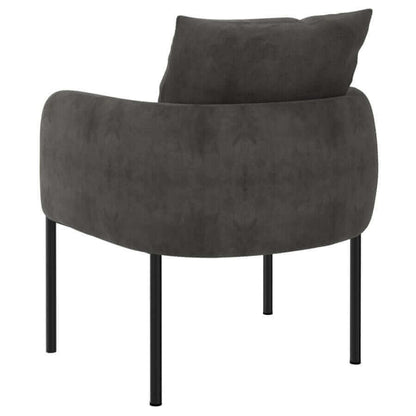 Petrie Accent Chair in Charcoal and Black