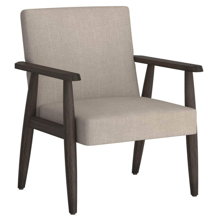 Huxly Accent Chair in Beige and Weathered Brown