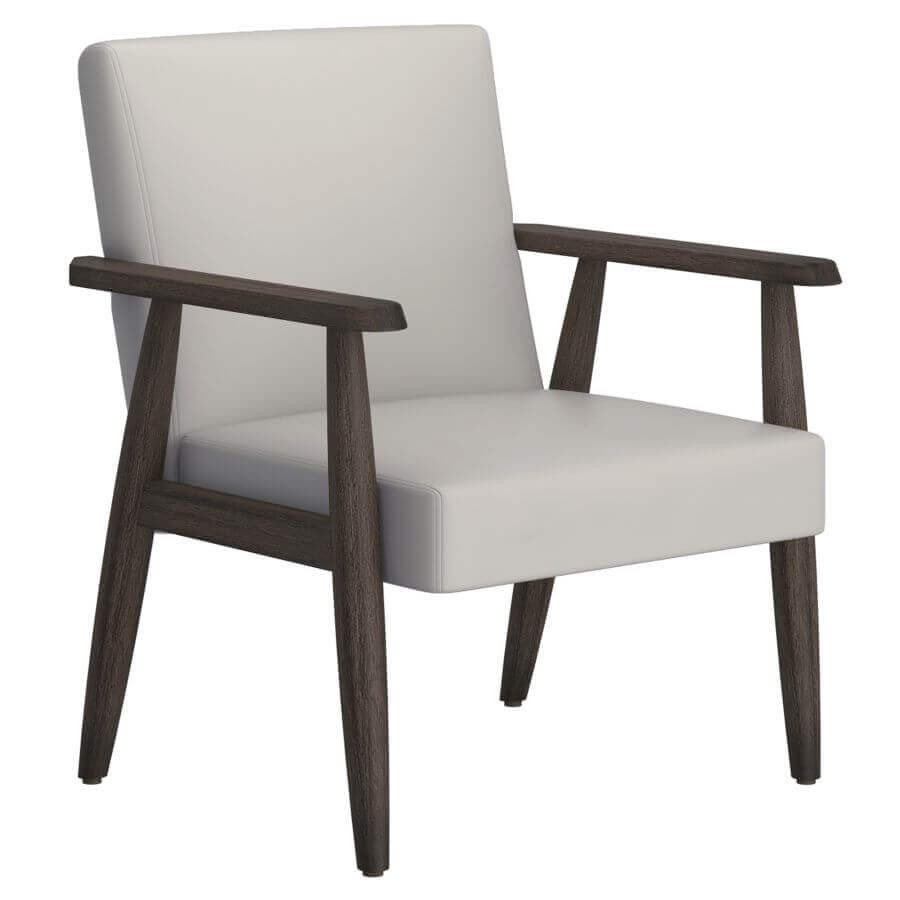 Wilder Accent Chair in Grey-Beige and Weathered Brown