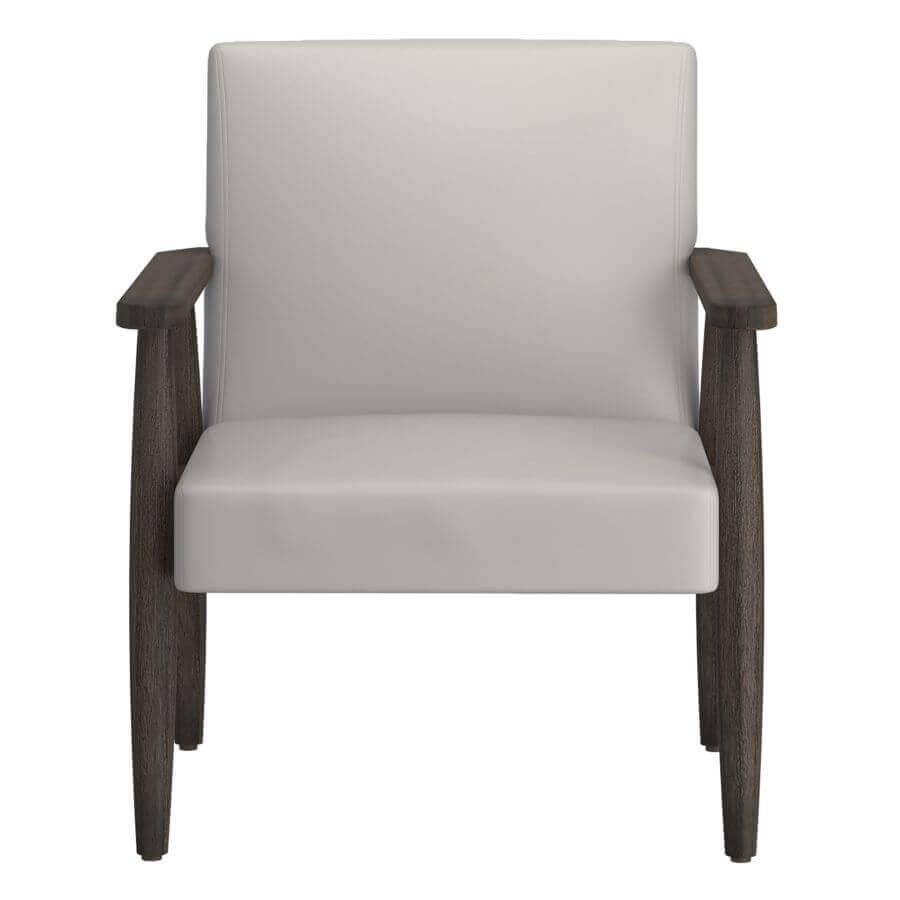 Wilder Accent Chair in Grey-Beige and Weathered Brown