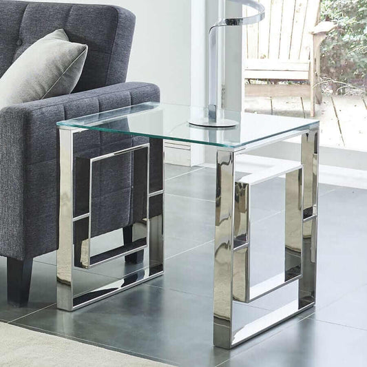 Eros Accent Table in Gold or Silver