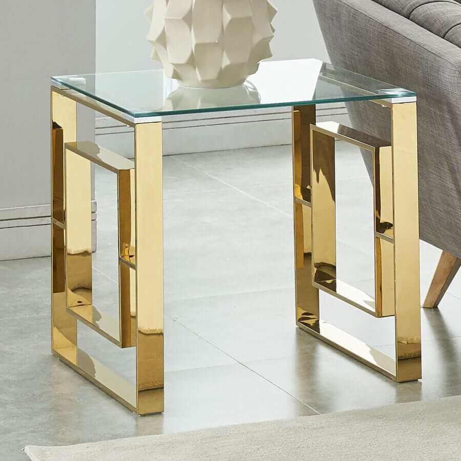 Eros Accent Table in Gold or Silver