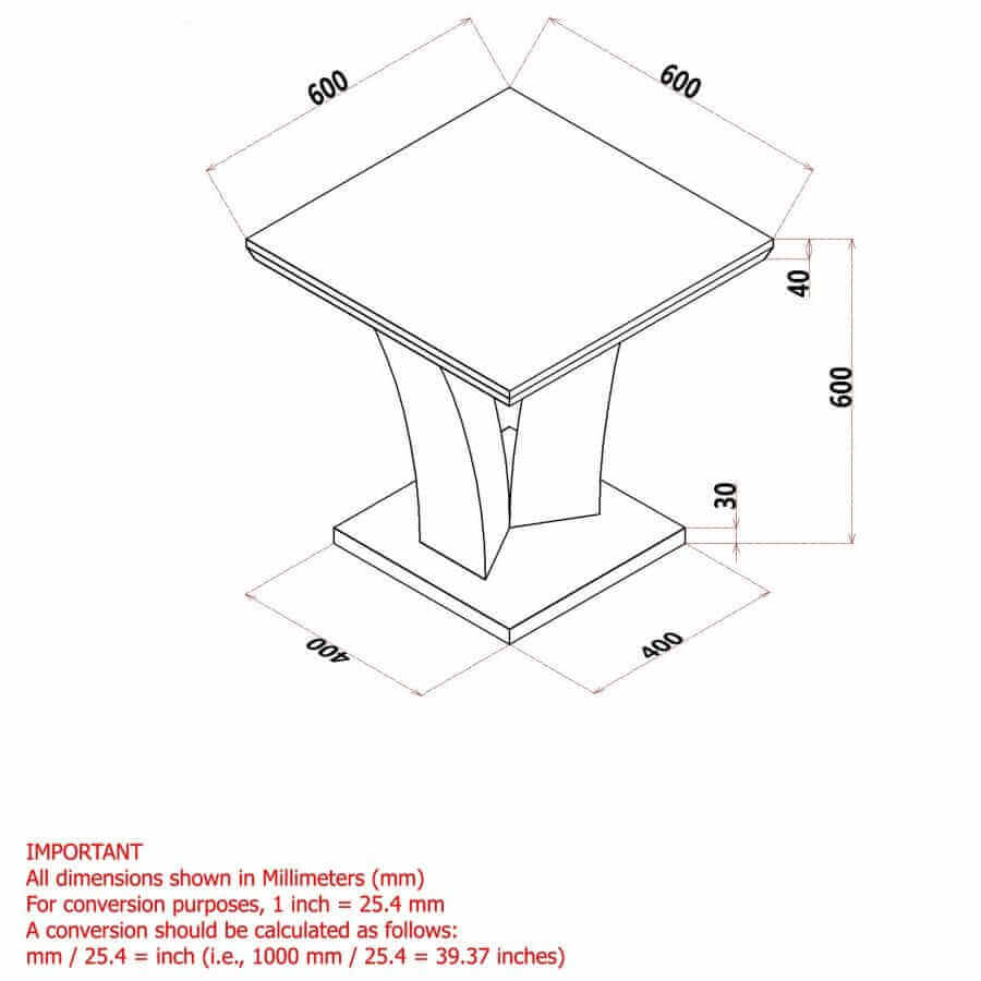 Napoli Accent Table in Light Grey