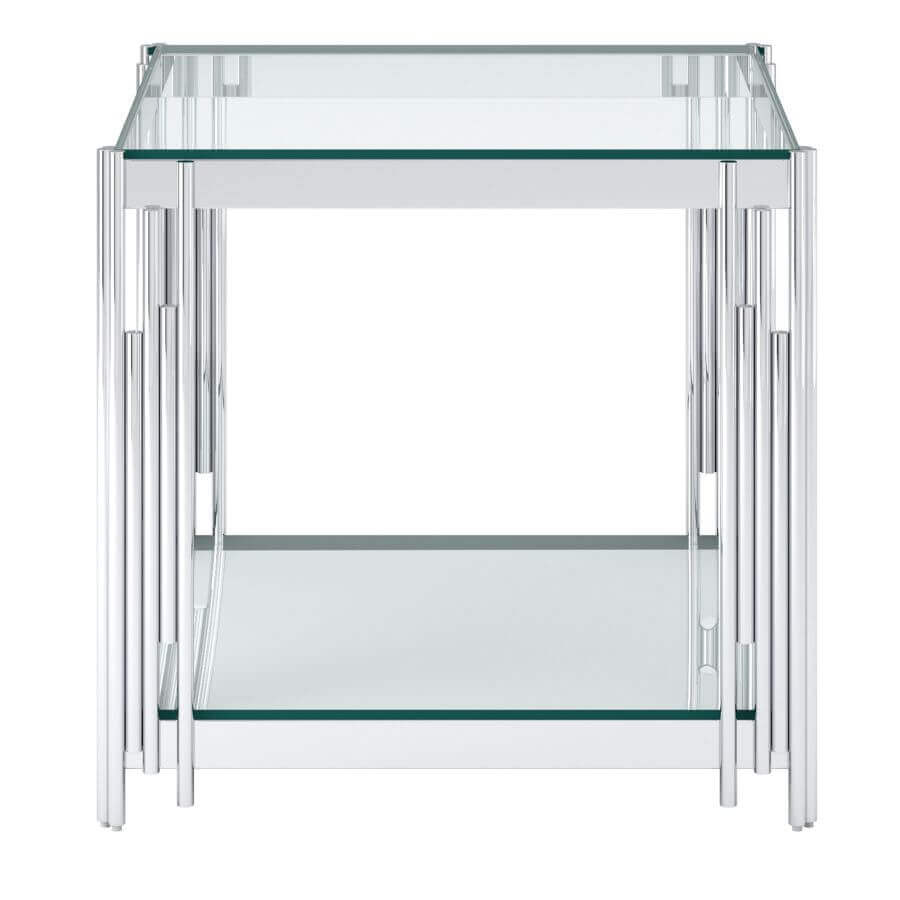 Estrel Large Accent Table in Gold or Chrome