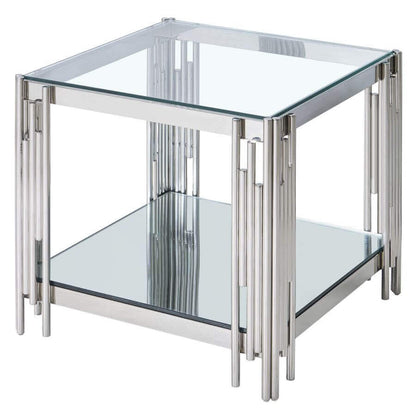 Estrel Large Accent Table in Gold or Chrome