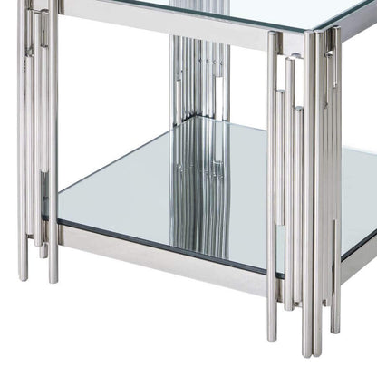 Estrel Large Accent Table in Gold or Chrome