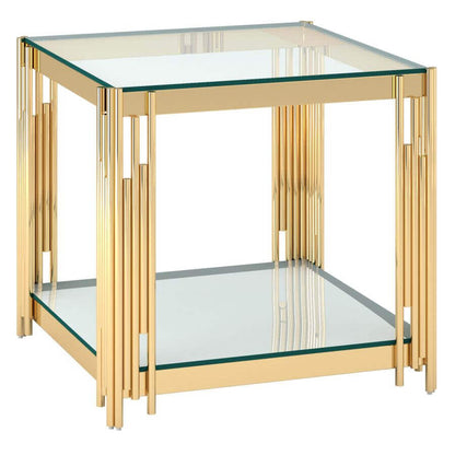 Estrel Large Accent Table in Gold or Chrome