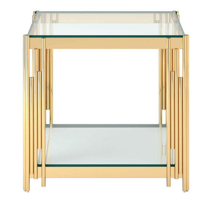 Estrel Large Accent Table in Gold or Chrome