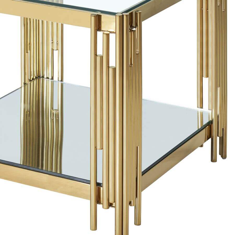 Estrel Large Accent Table in Gold or Chrome