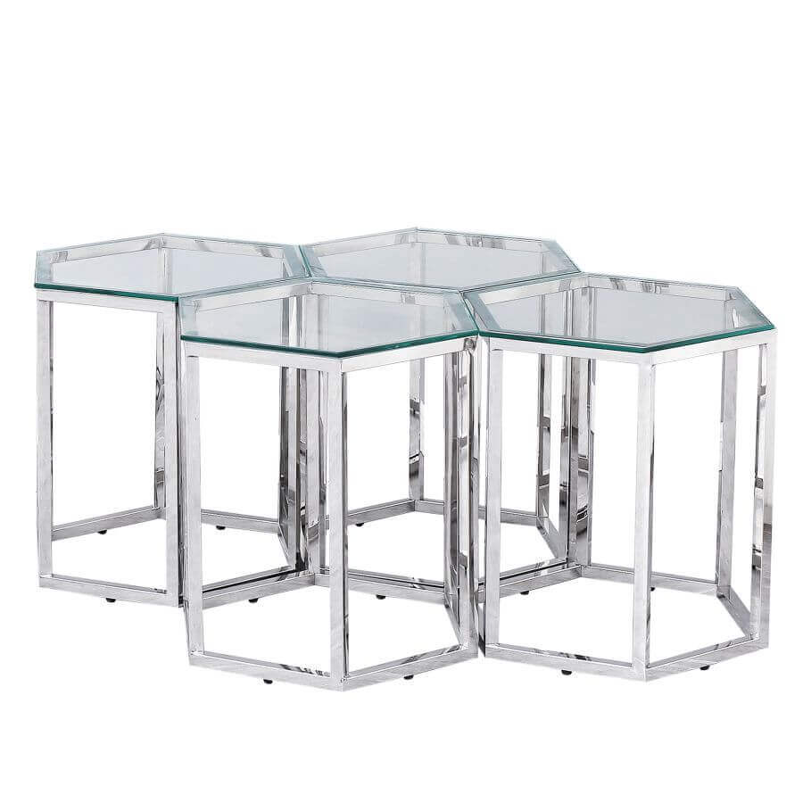 Fleur Accent Table in Gold or Silver (clearance)