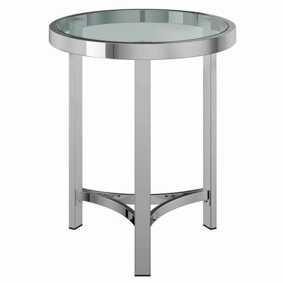 Strata Accent Table in Chrome (clearance)