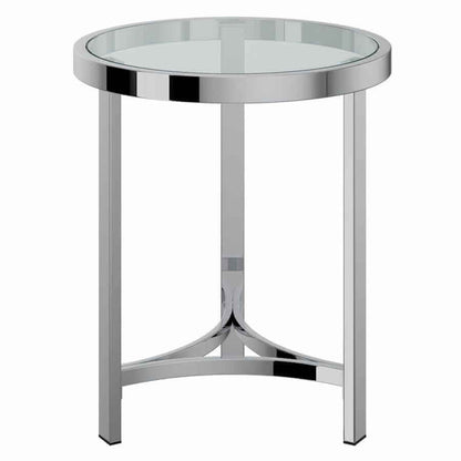 Strata Accent Table in Chrome (clearance)