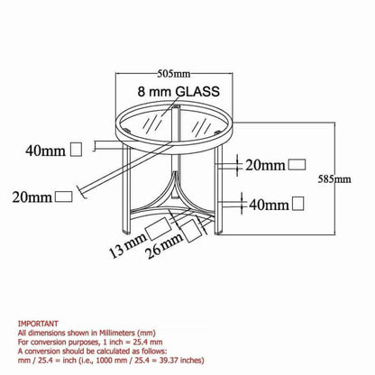 Strata Accent Table in Chrome (clearance)