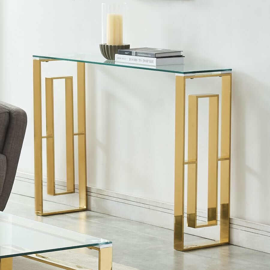 Eros Console/Desk in Gold or Silver