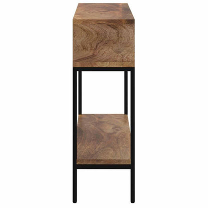 Ojas Console Table in Natural Burnt and Black