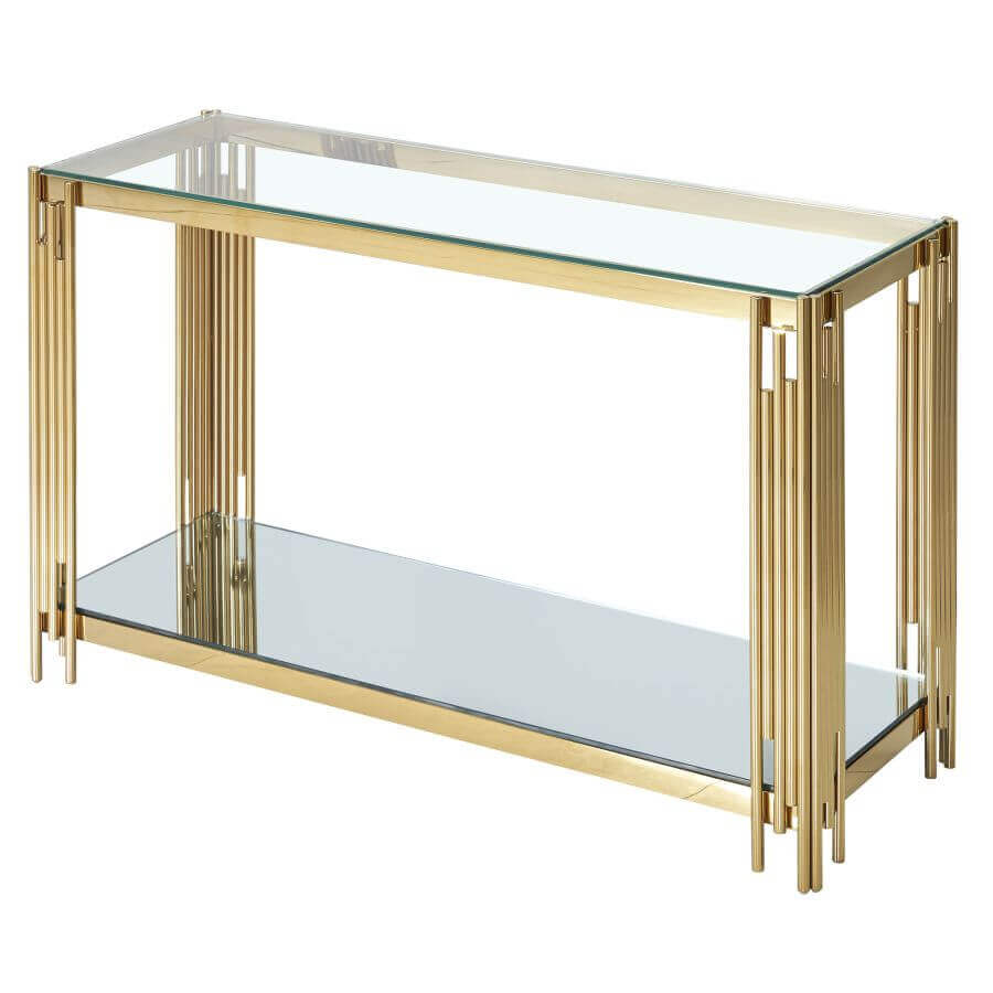 Estrel Console Table in Gold or Silver