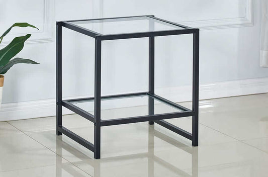 T958 Glass Top Nightstand