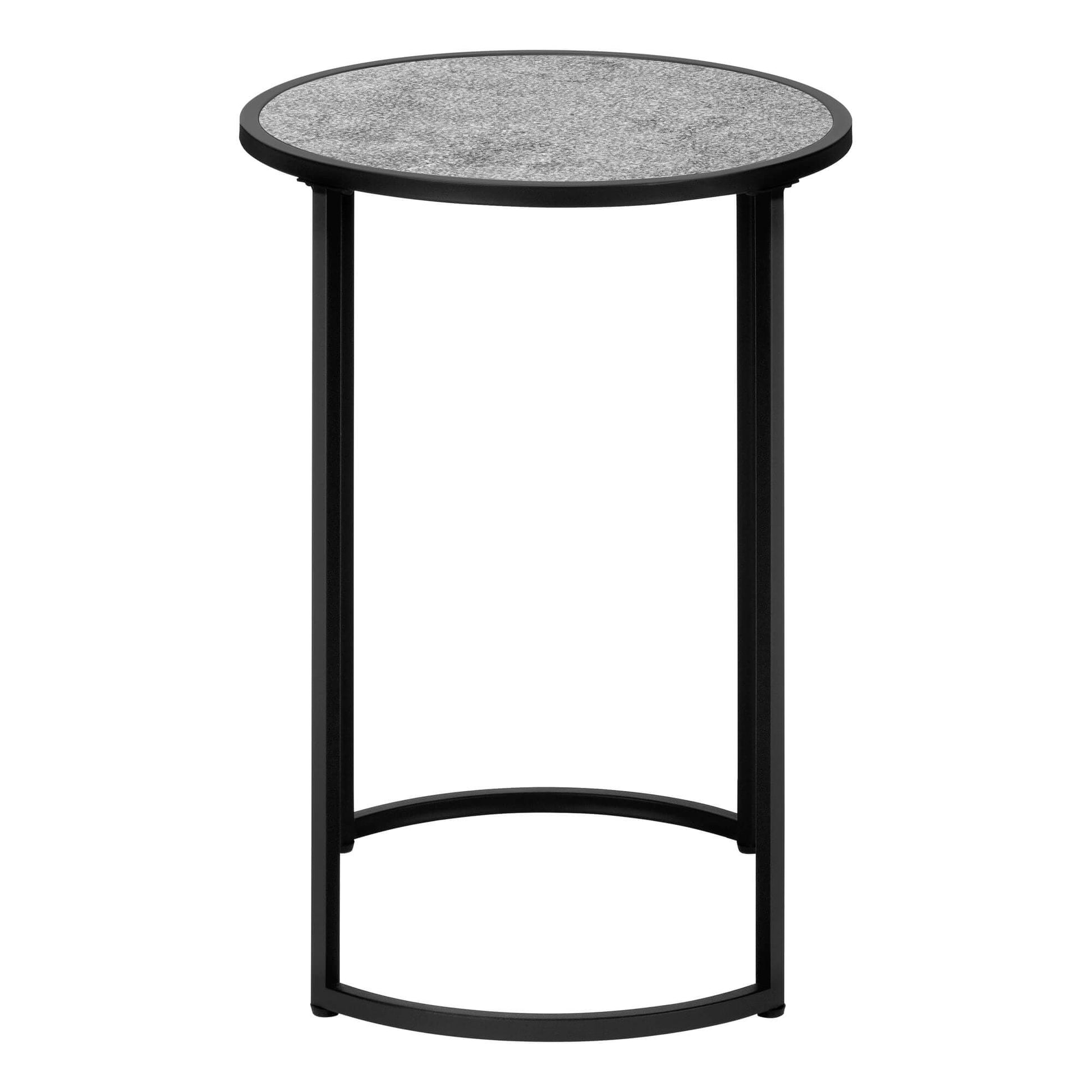 Monarch Specialties - 18.25"Dia/24"H Modern Laminate Bedroom Accent Table with Metal Frame - I 2205