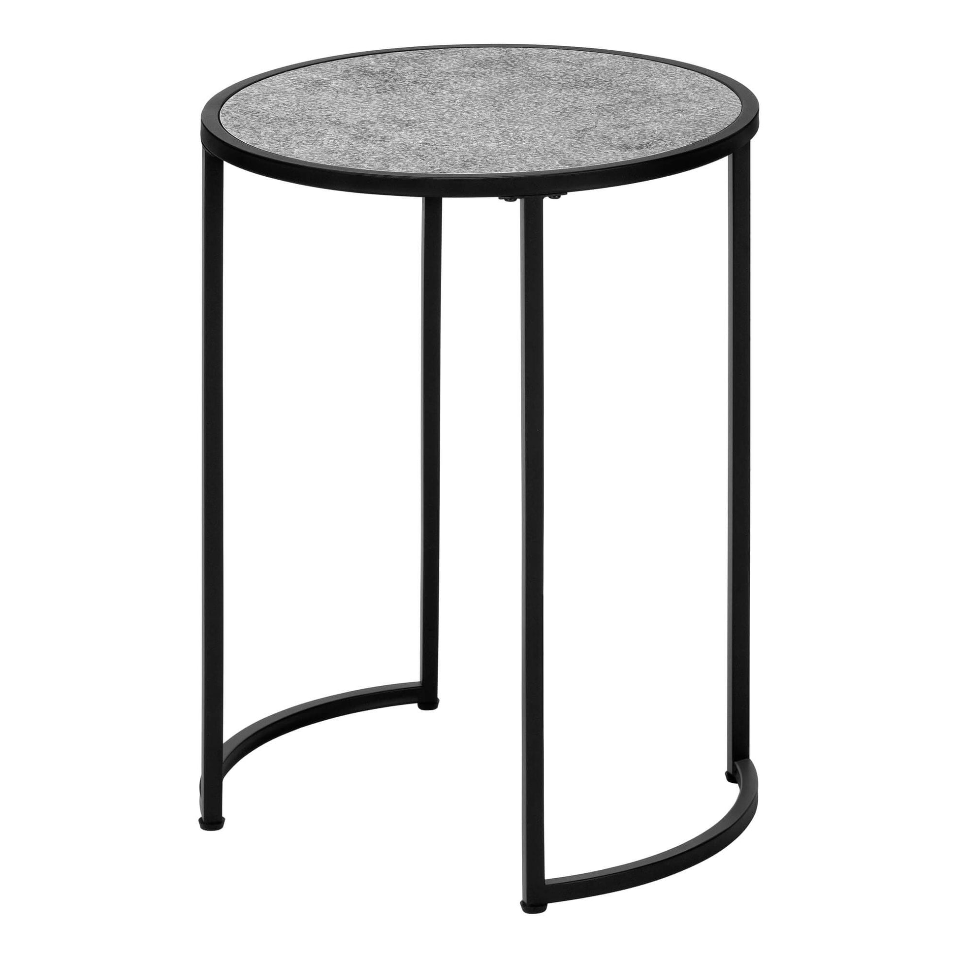 Monarch Specialties - 18.25"Dia/24"H Modern Laminate Bedroom Accent Table with Metal Frame - I 2205
