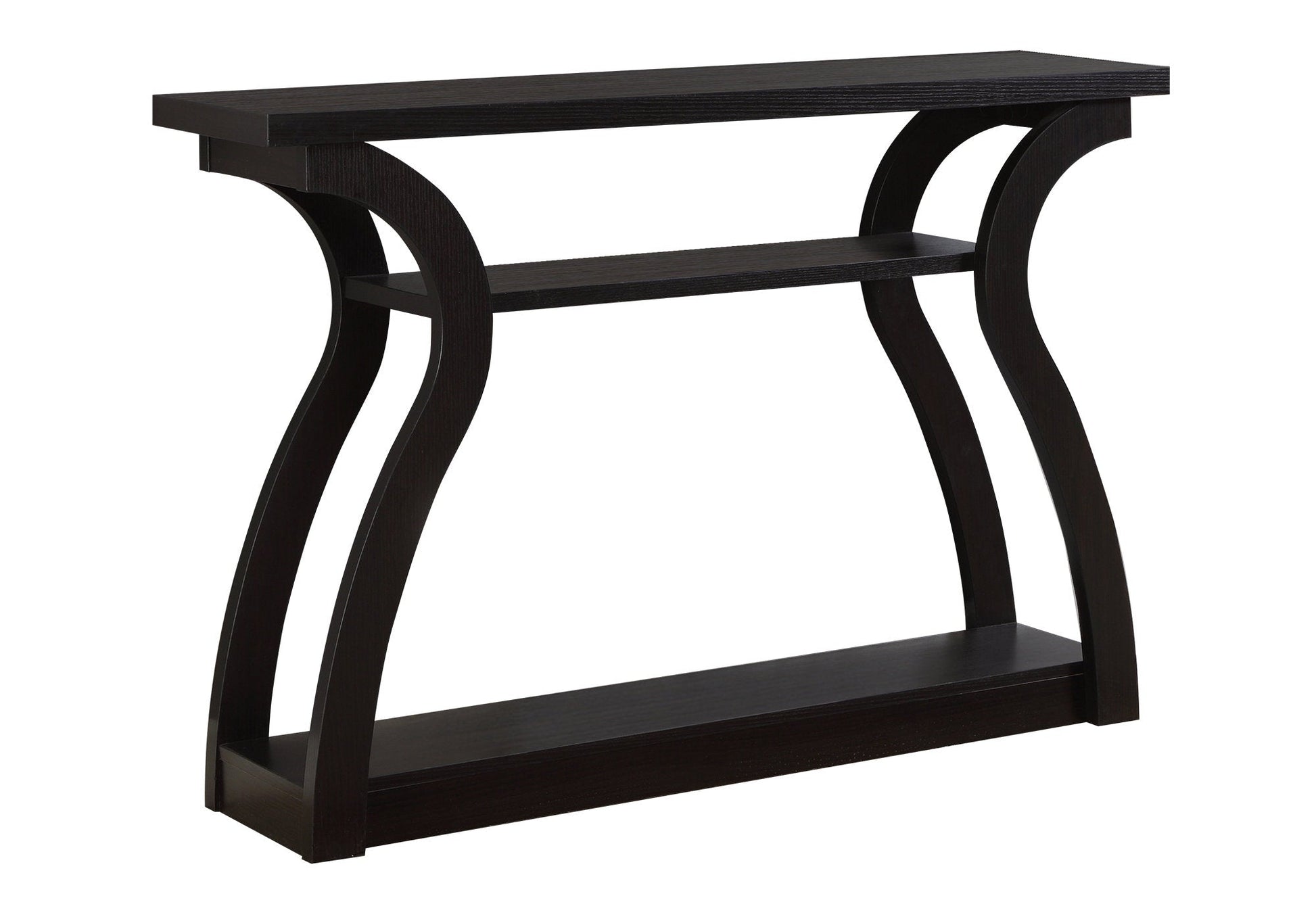 Monarch Specialties - 47"L Three-Tier Curved Base Bedroom Accent Hall Console Table - I 2438