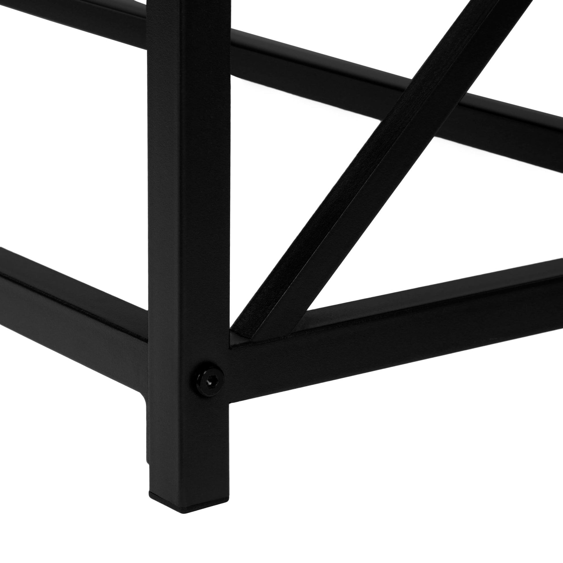 Monarch Specialties - 44"L Black Metal Bedroom Accent Console Table with Laminate Tabletop - I 3532